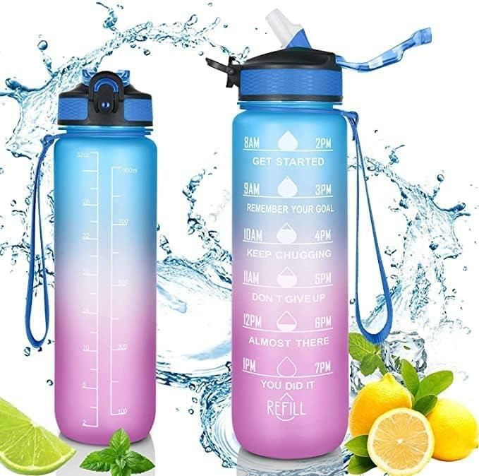 Water Bottle with Motivational Time Marker