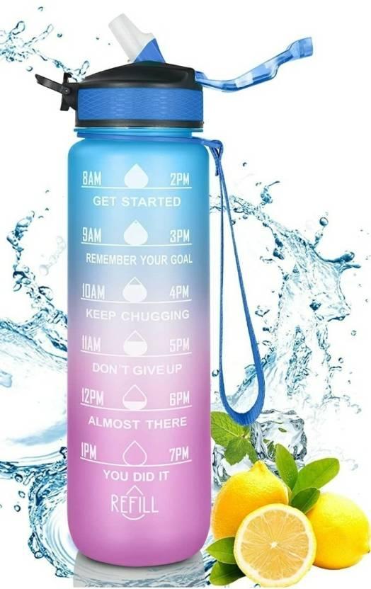 Water Bottle with Motivational Time Marker
